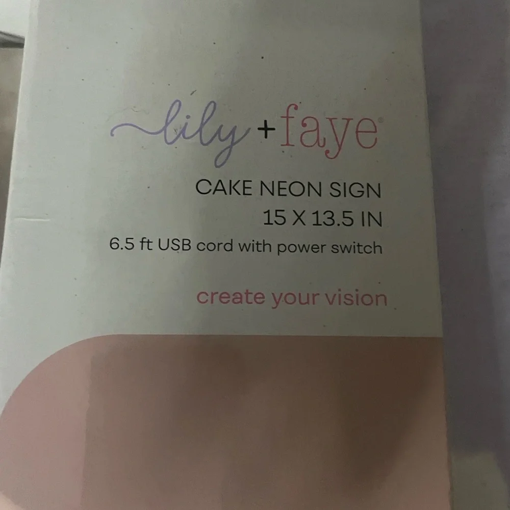 Pink Cake Neon Sign New In Box